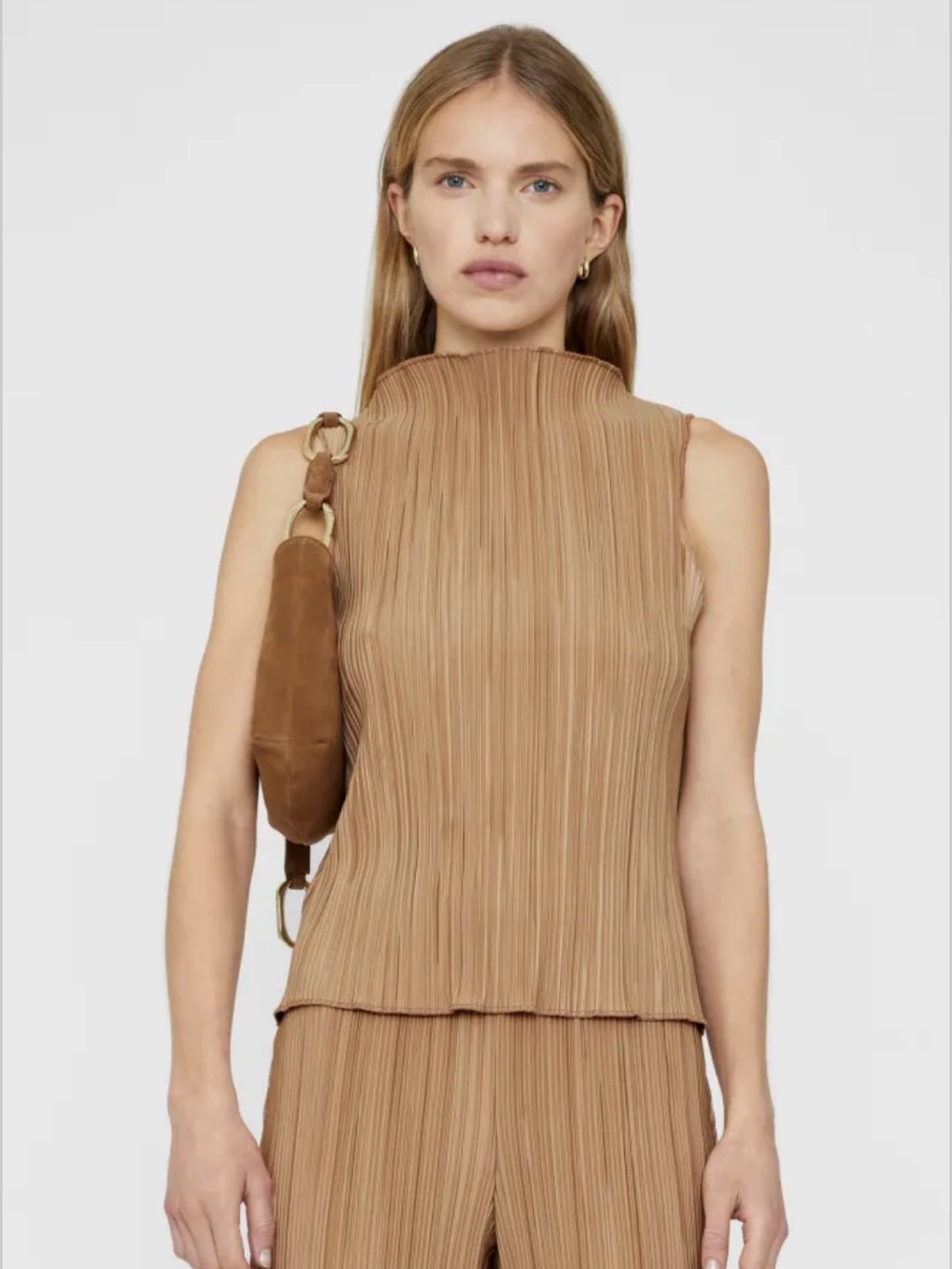 NWT Anine Bing Rondi Top Camel Large $195